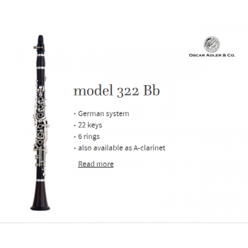 KÈN Monning & Adler - INSTRUMENTS - The Clarinet - model 322 Bb